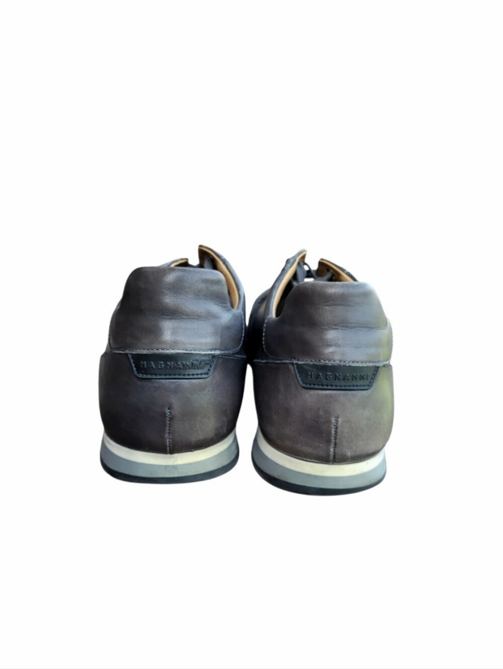 Magnanni Ibiza Cristian Christian Gray Leather Casual Athletic Trainer Men 13 - Picture 3 of 16
